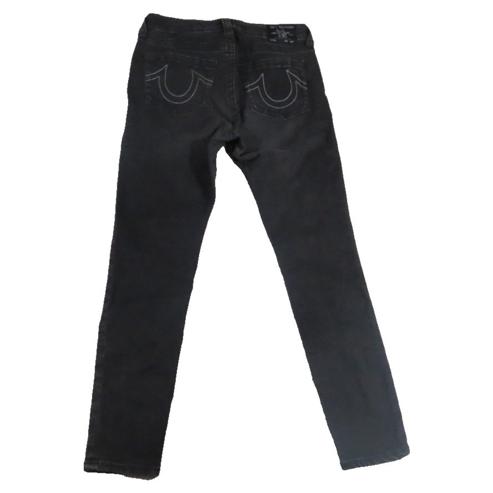 True Religion Jennie Curvy Skinny Jeans Charcoal Gray‎ Denim Horseshoes Women 30
